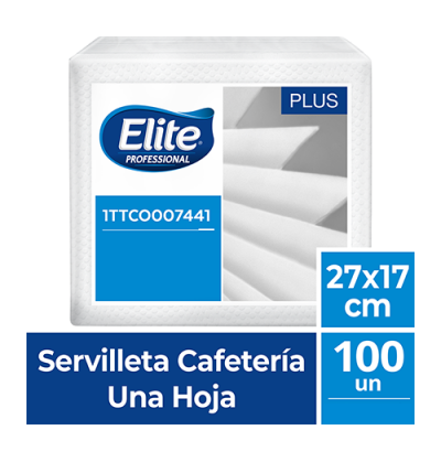 Servilleta Elite Extrablanca Cafetería x100 1TTCO007441