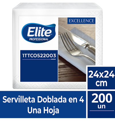 Servilleta Elite Lujo 24x24 200 unidades