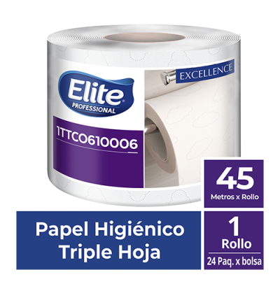 Papel Higiénico Elite TH Blanco rollo x 45 mts 1TTCO610006