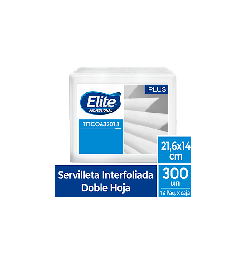 Servilleta Elite Blanca "Una a Una" intefoliada x 300 unidades