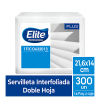 Servilleta Elite Blanca "Una a Una" x 300 und 1TTCO632013