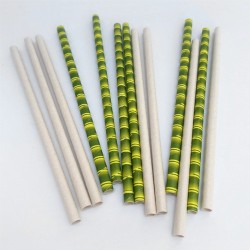 Pitillos de caña de azucar diseño bambu - 200 unidades