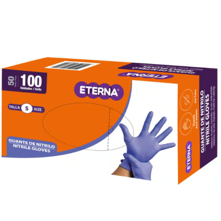 Guantes de nitrilo azul - Eterna x 100 fonina