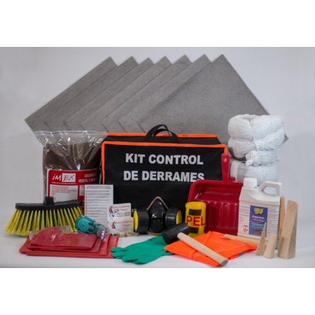 Kit control derrame hidrocarburos en maletin 10 galones