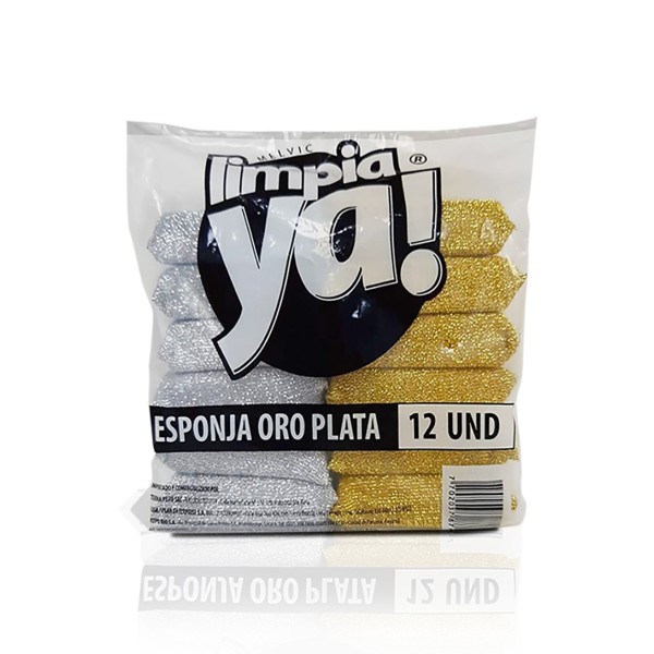 Esponja oro plata x 12 - LIMPIAYA