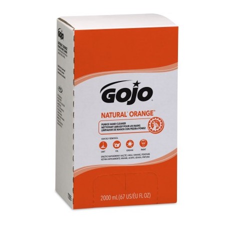 Limpiador de manos natural con piedra pomez - Natural Orange - Recarga 2L - GOJO