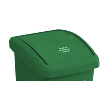 aro y tapa papelera vaiven plana/35l-53l/verde-organico aprovechable