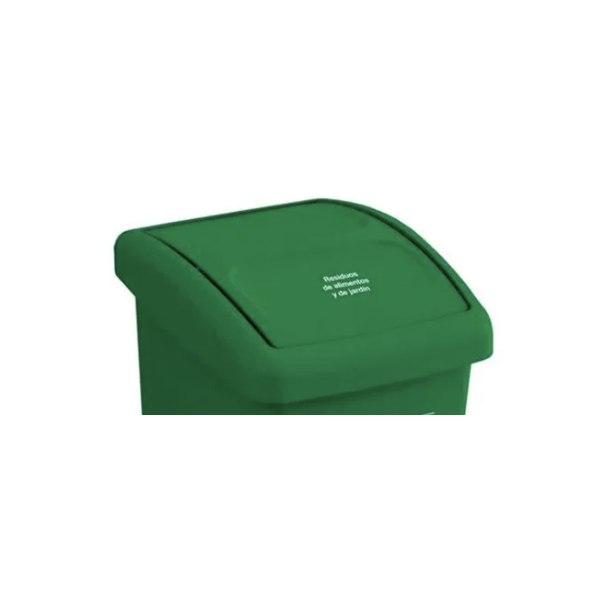 aro y tapa papelera vaiven plana/35l-53l/verde-organico aprovechable