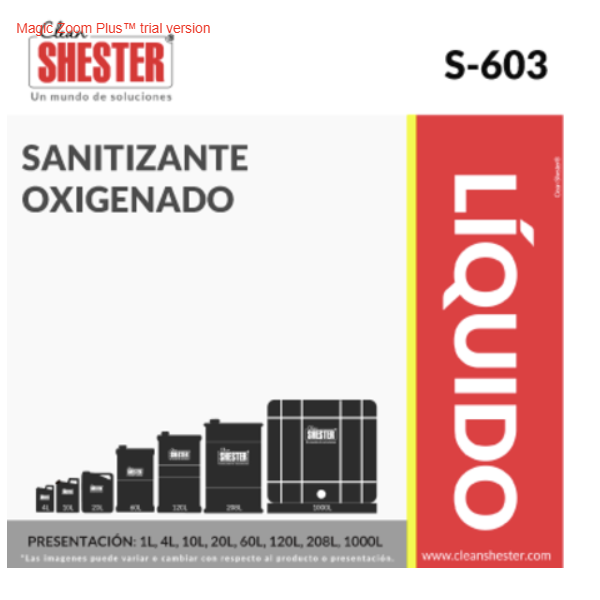 Sanitizante Oxigenado S-603 Clean Shester