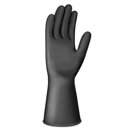 Guante negro industrial cal 35 rubber plus