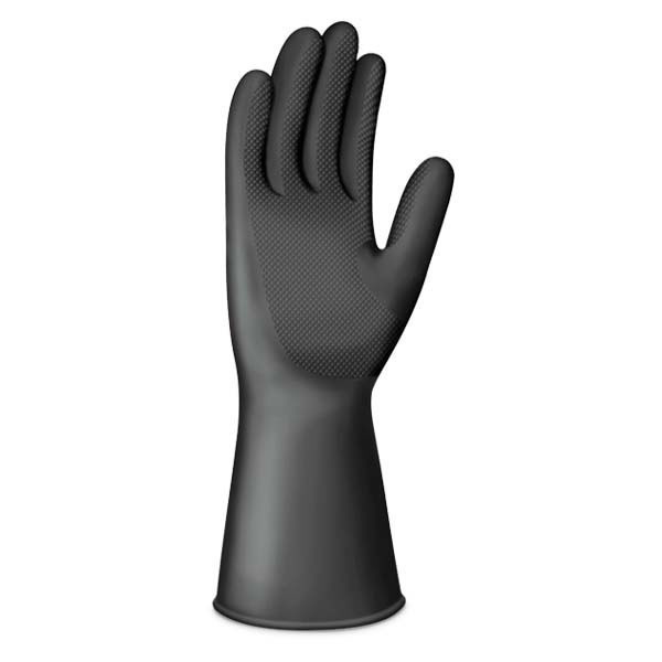 Guante negro industrial cal 35 rubber plus