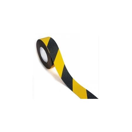 Cinta amarillo con negro antideslizante 4,5 cm x 20 mts