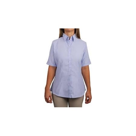 Camisa oxford manga corta dama color azul fonina