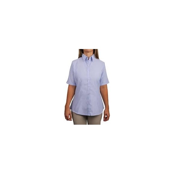 Camisa oxford manga corta dama color azul