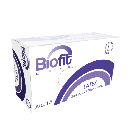 Guante latex biofit / clay fonina