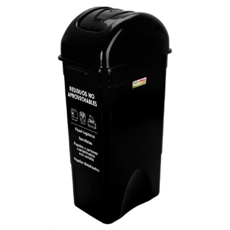 Papelera vaiven 55l negro - residuos no aprovechables fuller fonina