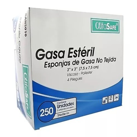 Gasa esteril no tejida 3"x3" paq x 5 und fonina