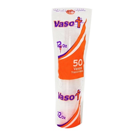 Vaso plastico wau! 12 oz paq x 50 unds fonina