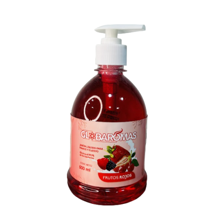 Jabon liquido manos y cuerpos avena/frutos rojos globaromas FONINA