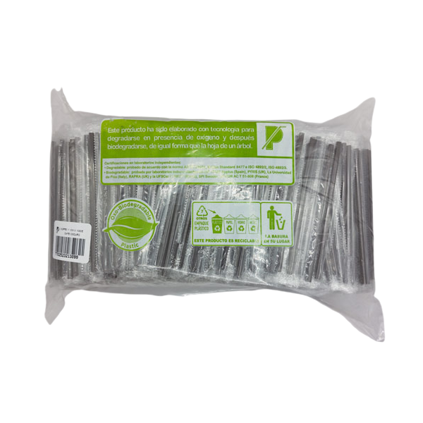 Mezclador plastico oxo biodegradable emp individual paq x 1000 und