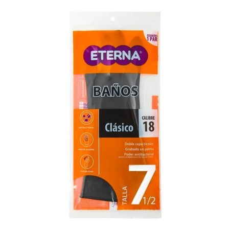 Guante eterna clasico negro cal 18 fonina