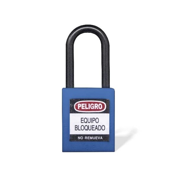 Candado gancho nylon azul b