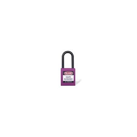 Candado gancho nylon morado b