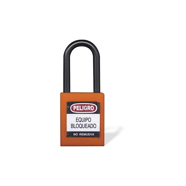 Candado gancho nylon naranja b