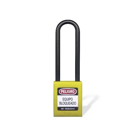 candado gancho largo nylon amarillo b fonina