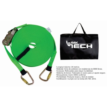 Linea de vida horizontal temporal portátil x 20 mt Linketch