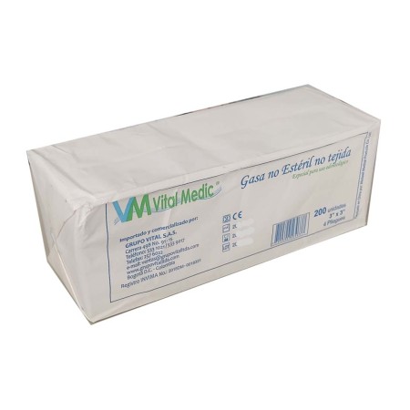 Gasa no esteril no tejida 3x3 paq x 200 und
