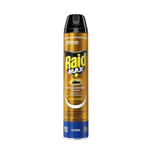 Raid Max mata cucarachas - Insecticida Aerosol - 400 ml