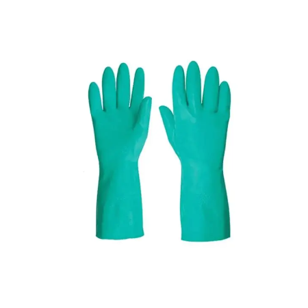 Guante nitrilo verde flocado 33 cm talla 8 SISO SAFETY 330033 M