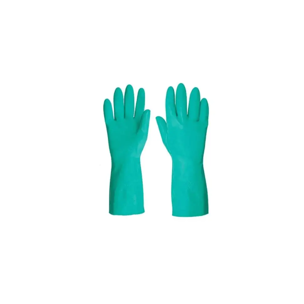 Guante nitrilo verde flocado 33 cm talla 8 SISO SAFETY 330033 M