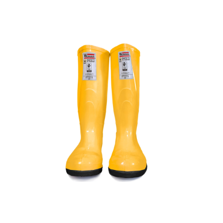 Bota workman safety waterproof amarilla con puntera.