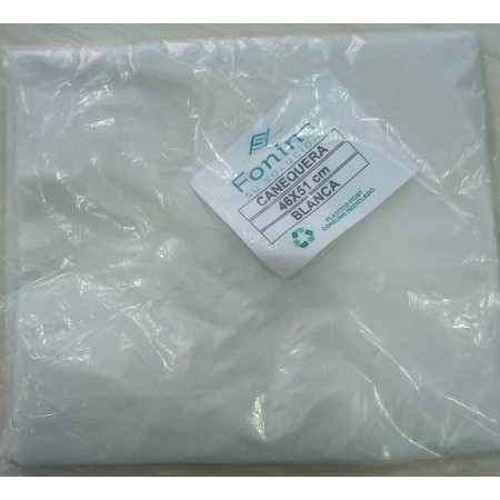 Bolsa basura blanco Fonina 46x51 cm paq x 10 und canequera