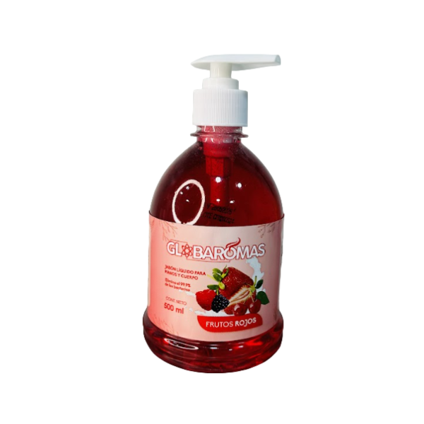 Jabón líquido frutos rojos 1L válvula cremera GBRMS