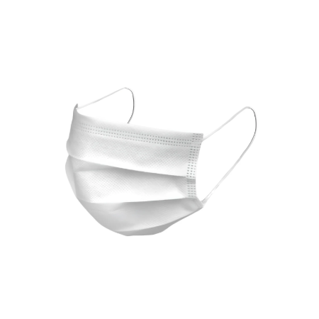 Tapaboca quirúrgico blanco empaque individual cj x 50 und