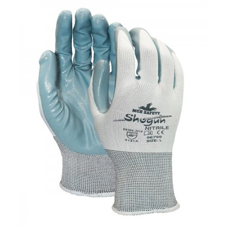 Guante polyester/nitrilo blanco