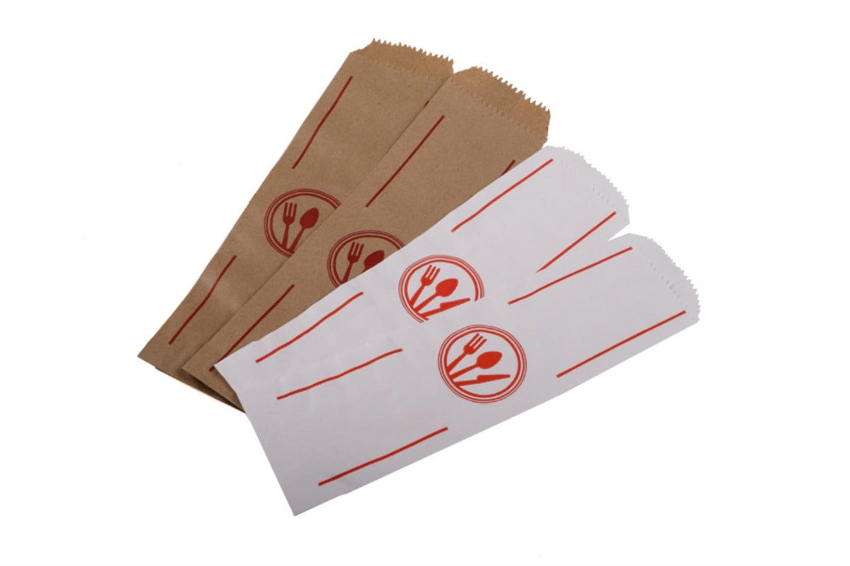 Bolsa de papel para cubiertos x 100 unds