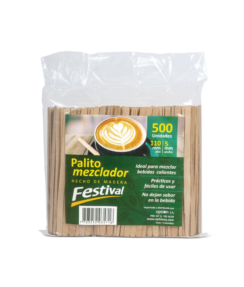 Palitos mezcladores 11 cm x 500 und
