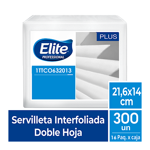 Servilleta Elite Blanca "Una a Una" intefoliada x 300 unidades