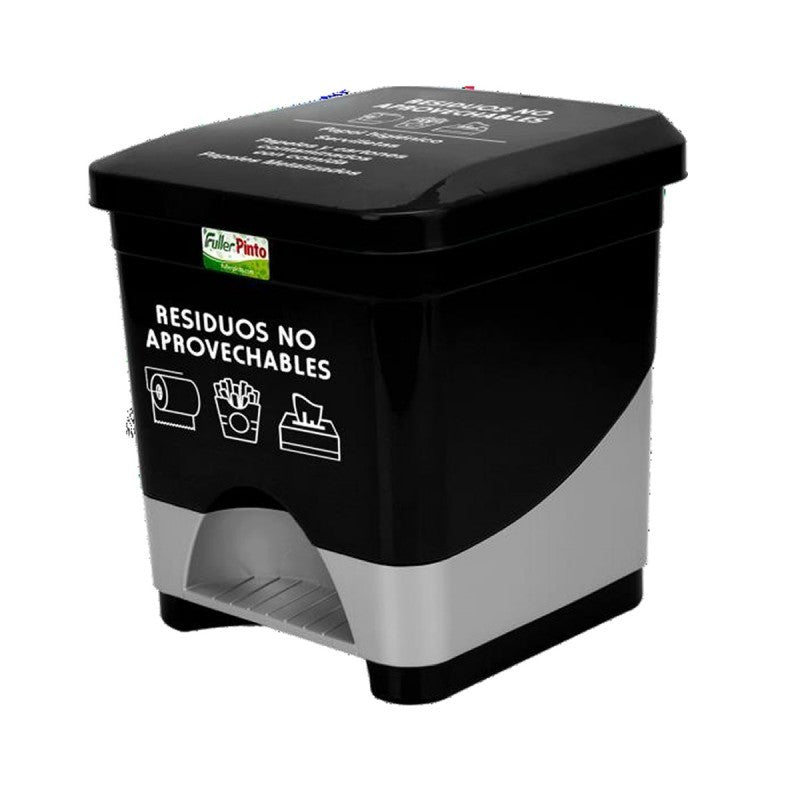 Papelera Pedal 20L Negro - Residuos No Aprovechables Fuller