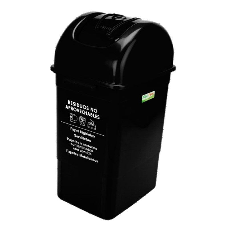 Papelera vaivén 35L Negra FULLER