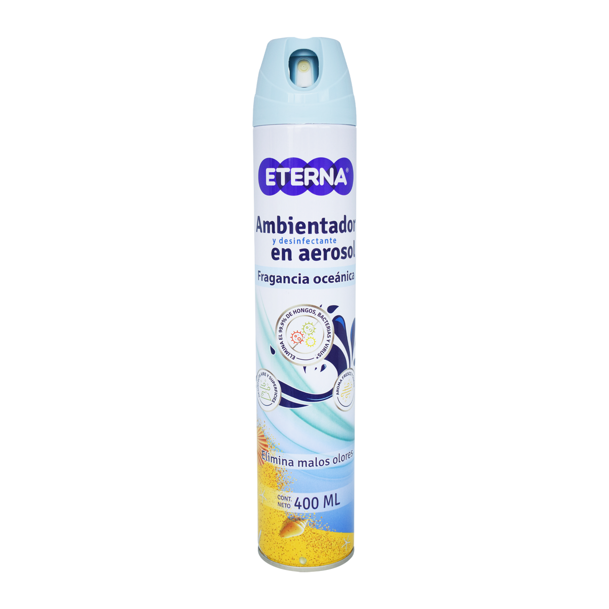 Ambientador desinfectante en Aerosol Oceánico x 400cc Eterna