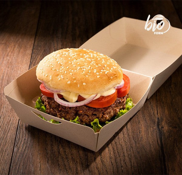 Portacomida Caja Hamburguesa paq x 25 und