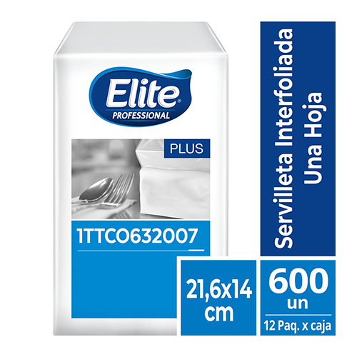 Servilleta Elite Blanca "Una a Una" x 600 unidades