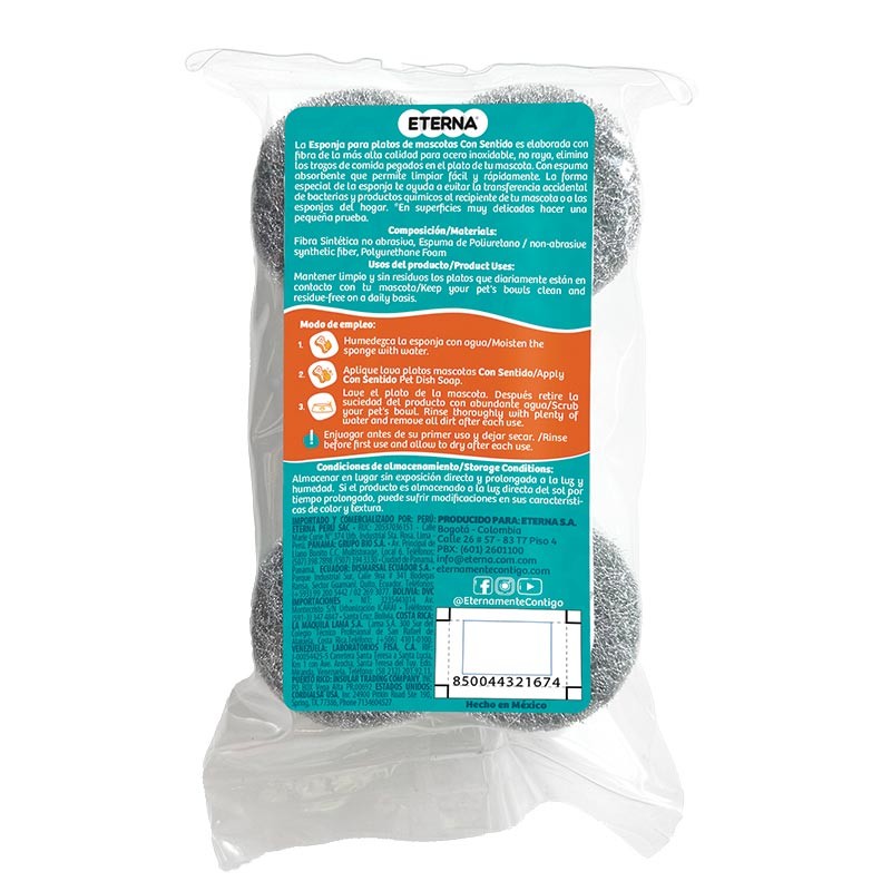 Esponja para platos de mascotas - Eterna