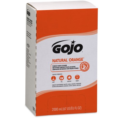 Limpiador de manos natural con piedra pomez - Natural Orange - Recarga 2L - GOJO
