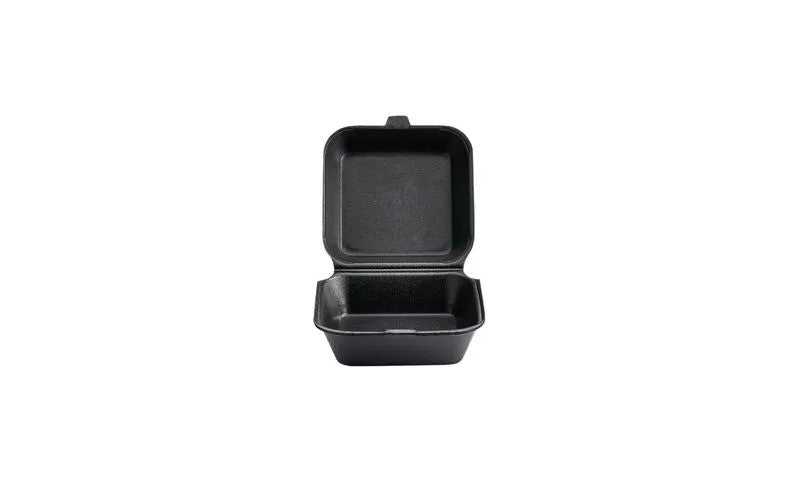 Portacomidas espumado c1 negro para hamburguesa paq x 500 und darnel